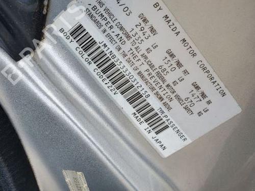 Engine 2003 MAZDA MX-5 MIATA BP6F02300B BP7V02300 | B-Parts